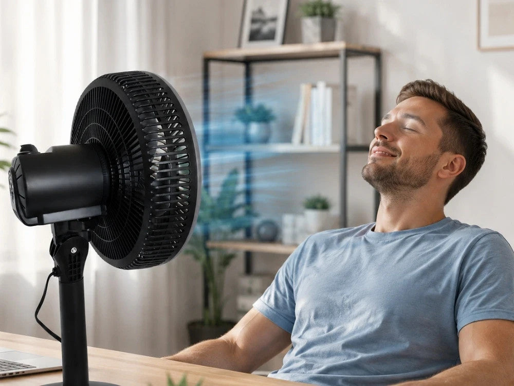 Standventilator 75W Ventilator Höhenverstellbar Oszillation 7 Flügel 115cm