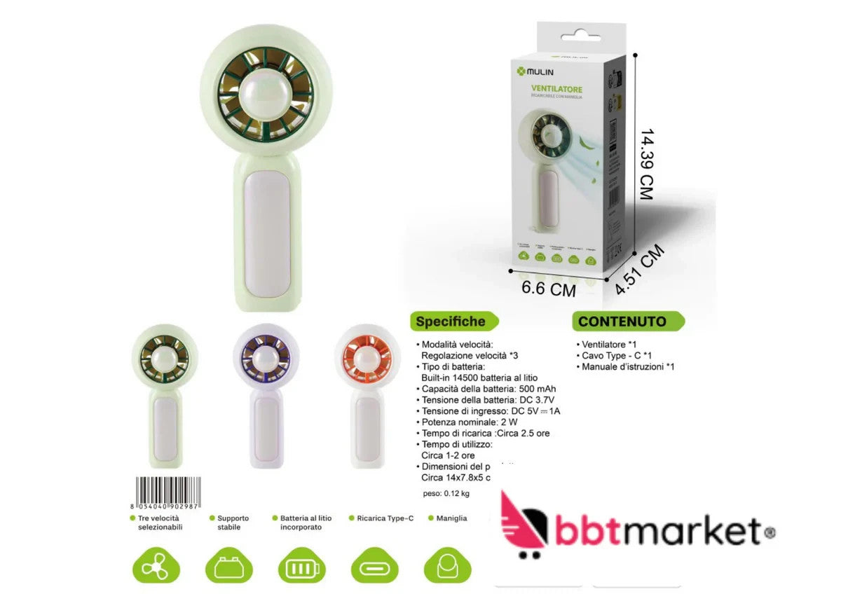 Tragbarer Campingventilator Mit Led-Licht, Wiederaufladbarer Zeltventilator Mit