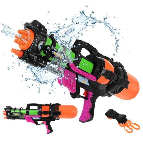 XXL Wasserpistole 60cm 1,25L Wassergewehr 6m Reichweite Sommerspielzeug