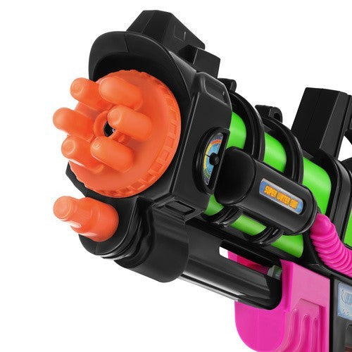 XXL Wasserpistole 60cm 1,25L Wassergewehr 6m Reichweite Sommerspielzeug