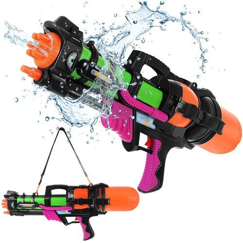 XXL Wasserpistole 60cm 1,25L Wassergewehr 6m Reichweite Sommerspielzeug