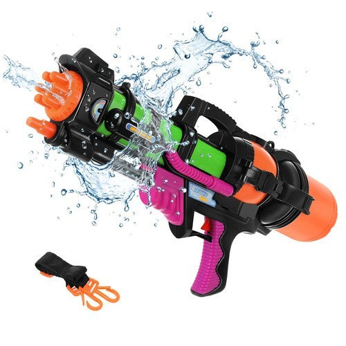 XXL Wasserpistole 60cm 1,25L Wassergewehr 6m Reichweite Sommerspielzeug