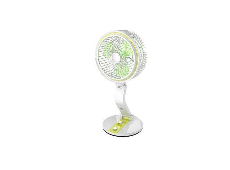 USB Ventilator Akku Tischventilator LED Lampe Faltbar Kabellos Camping Reise