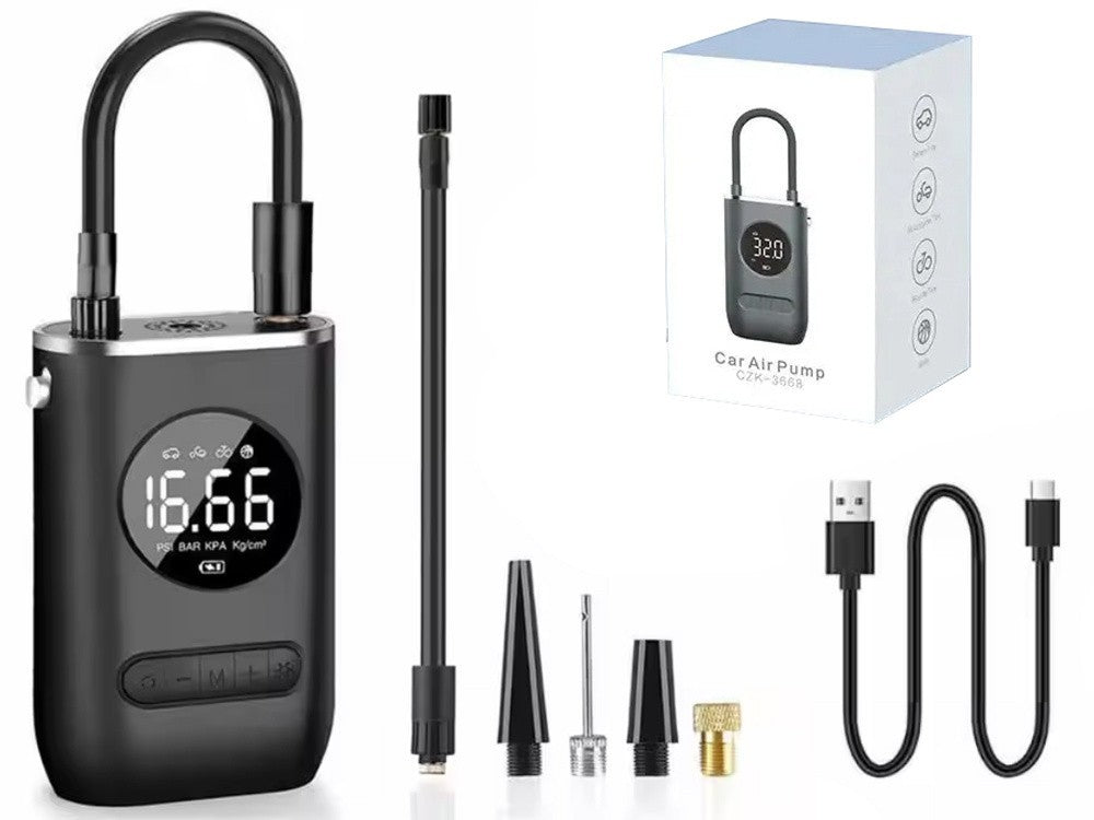 Akku Luftkompressor 10 Bar Elektrische Luftpumpe LCD Auto Fahrrad USB-C