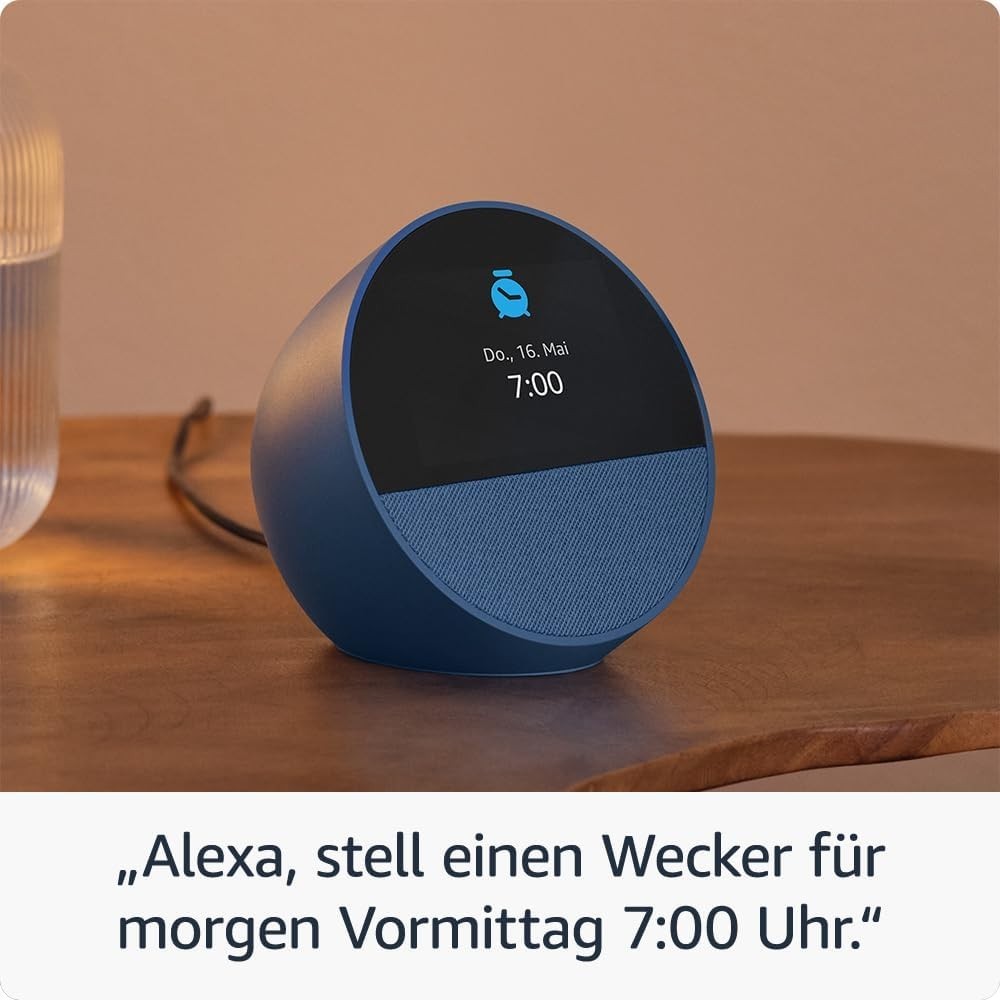 Amazon Echo Spot 2024 Alexa Smart Wecker WLAN Bluetooth Smart Speaker Blau