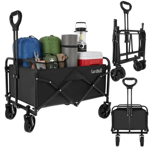Bollerwagen Faltbar 90L 100kg Gartenwagen Transportwagen Handwagen Camping
