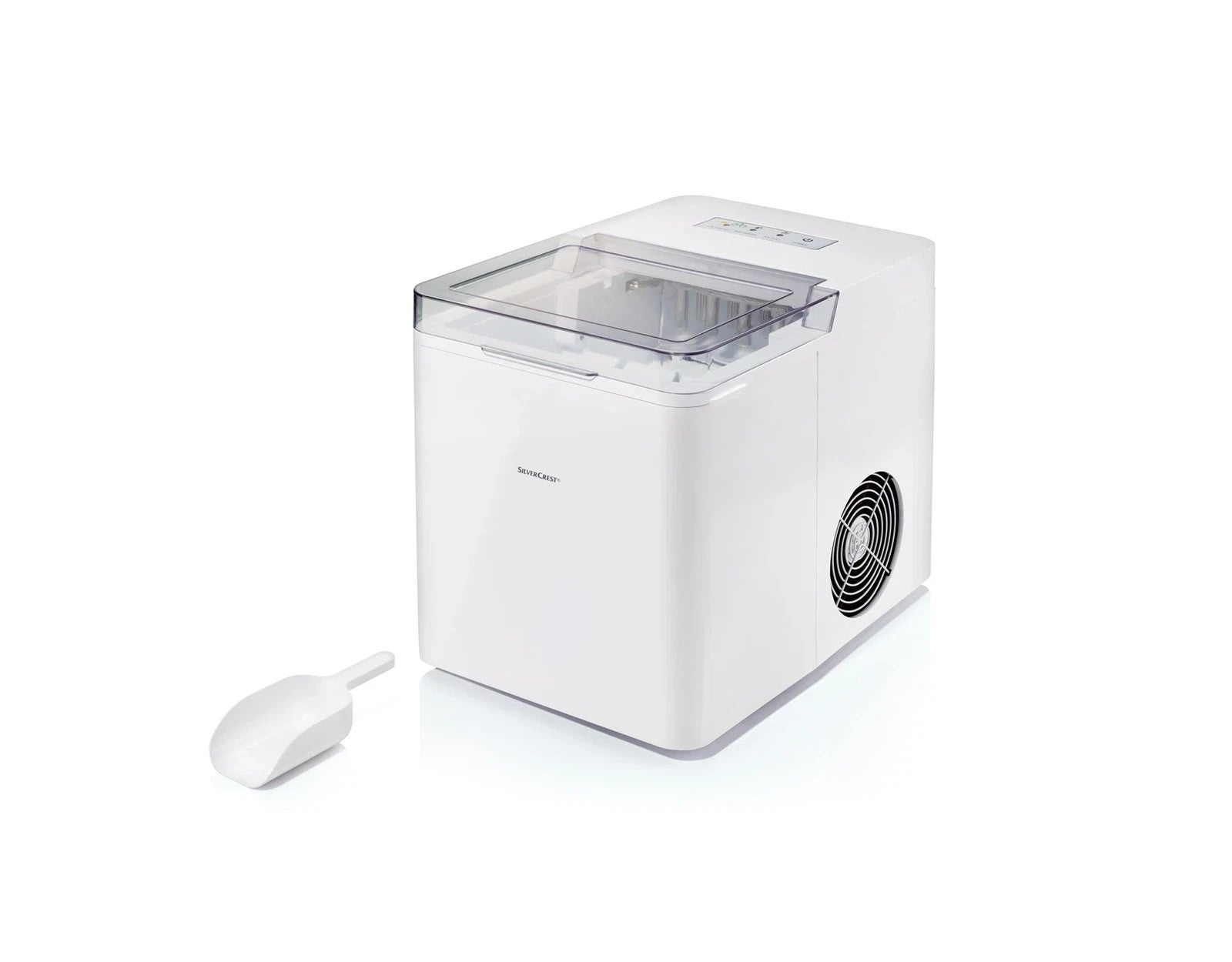 Eiswürfelmaschine 1,3L 105W Eiswürfelbereiter Weiß 2 Eiswürfelgrößen