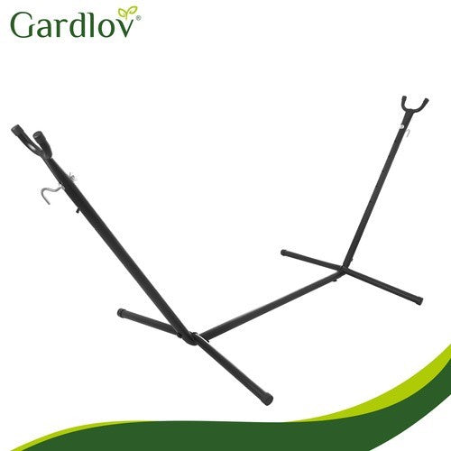 Gartenhängematte mit Gestell 200x150cm XXL 250kg Doppelhängematte Grau