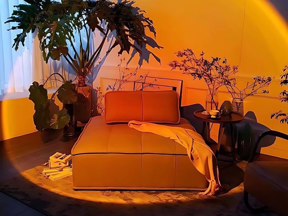 LED Sonnenuntergang Projektor RGB Lampe USB mit Fernbedienung Sunset Light