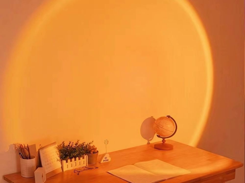LED Sonnenuntergang Projektor RGB Lampe USB mit Fernbedienung Sunset Light