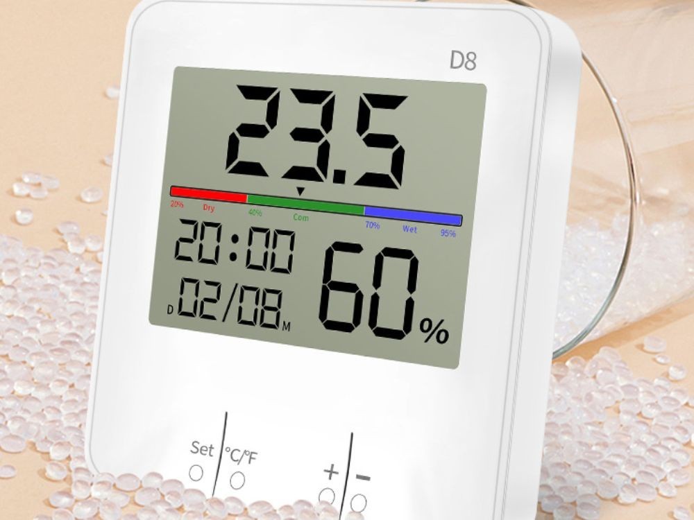 Digitales Thermometer Hygrometer Wetterstation LCD Uhr Kalender Innen