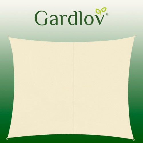 Sonnensegel 3x2m Rechteckig Sonnenschutz UV Schutz Terrasse Balkon Beige