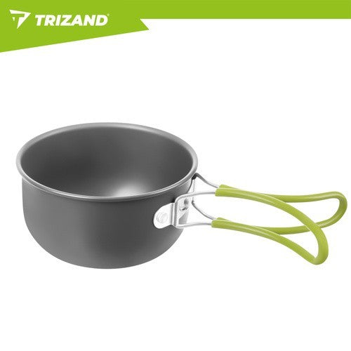 Camping Kochset Aluminium 1,2L Campinggeschirr Topf Pfanne Klappbesteck Outdoor