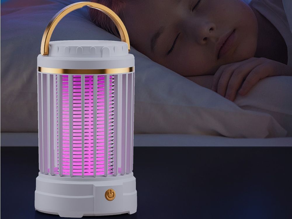 UV Insektenlampe Mückenfalle USB Wiederaufladbar LED Insektenfalle 2 Modi