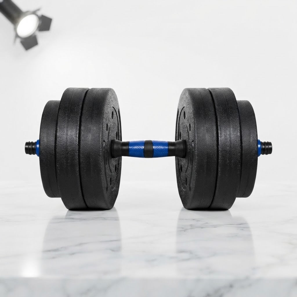 Kurzhantel Set 20kg Verstellbar Hantelset Bitumen Hantel Gewichte Langhantel