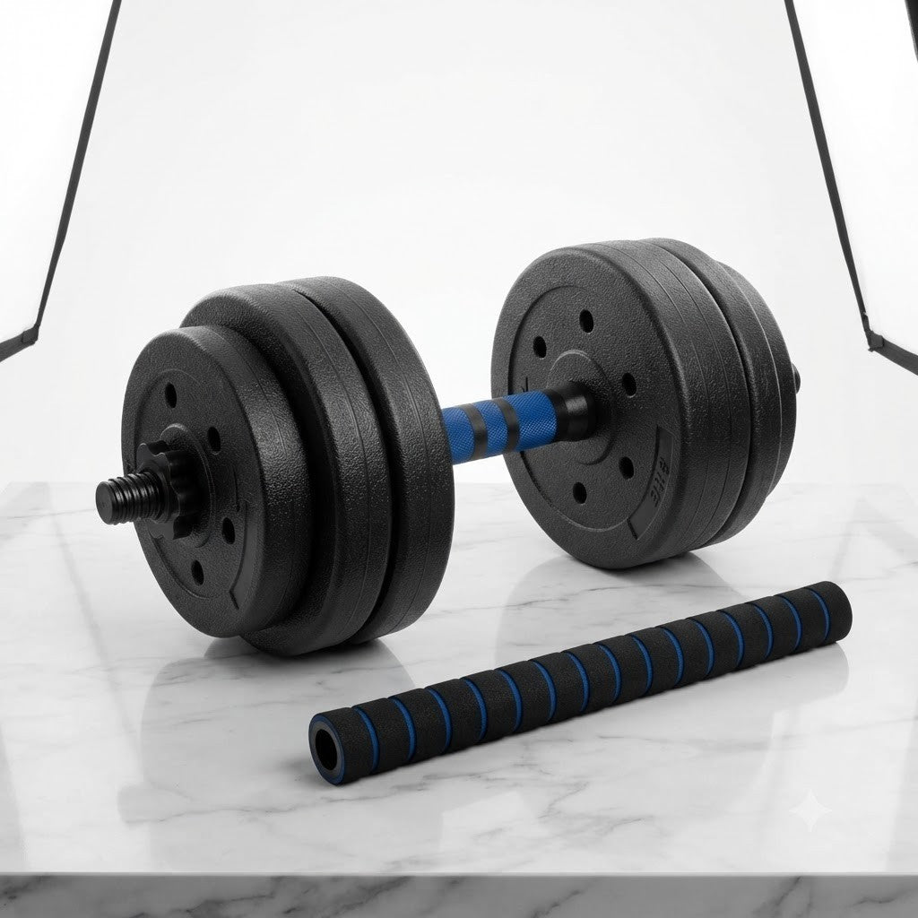 Kurzhantel Set 20kg Verstellbar Hantelset Bitumen Hantel Gewichte Langhantel