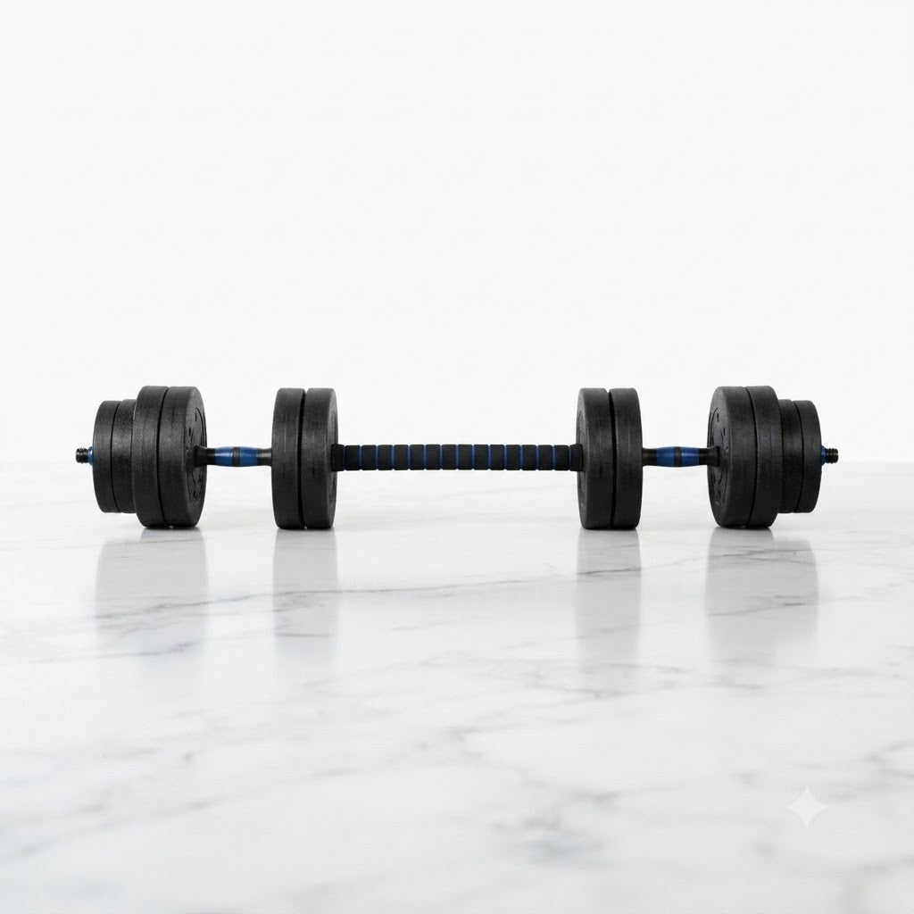 Kurzhantel Set 20kg Verstellbar Hantelset Bitumen Hantel Gewichte Langhantel