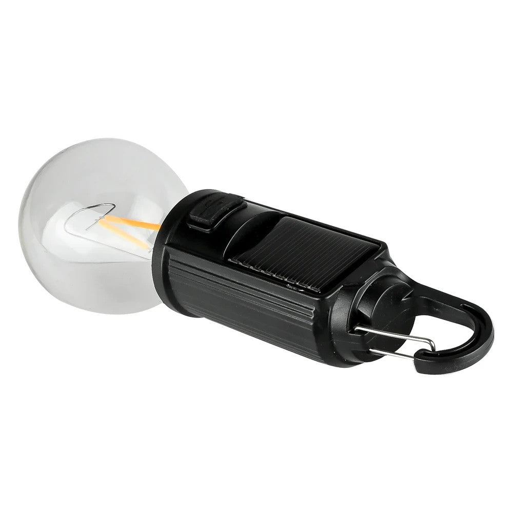 Campinglampe Solar LED USB Wiederaufladbar Karabiner Wasserdicht 3 Lichtmodi
