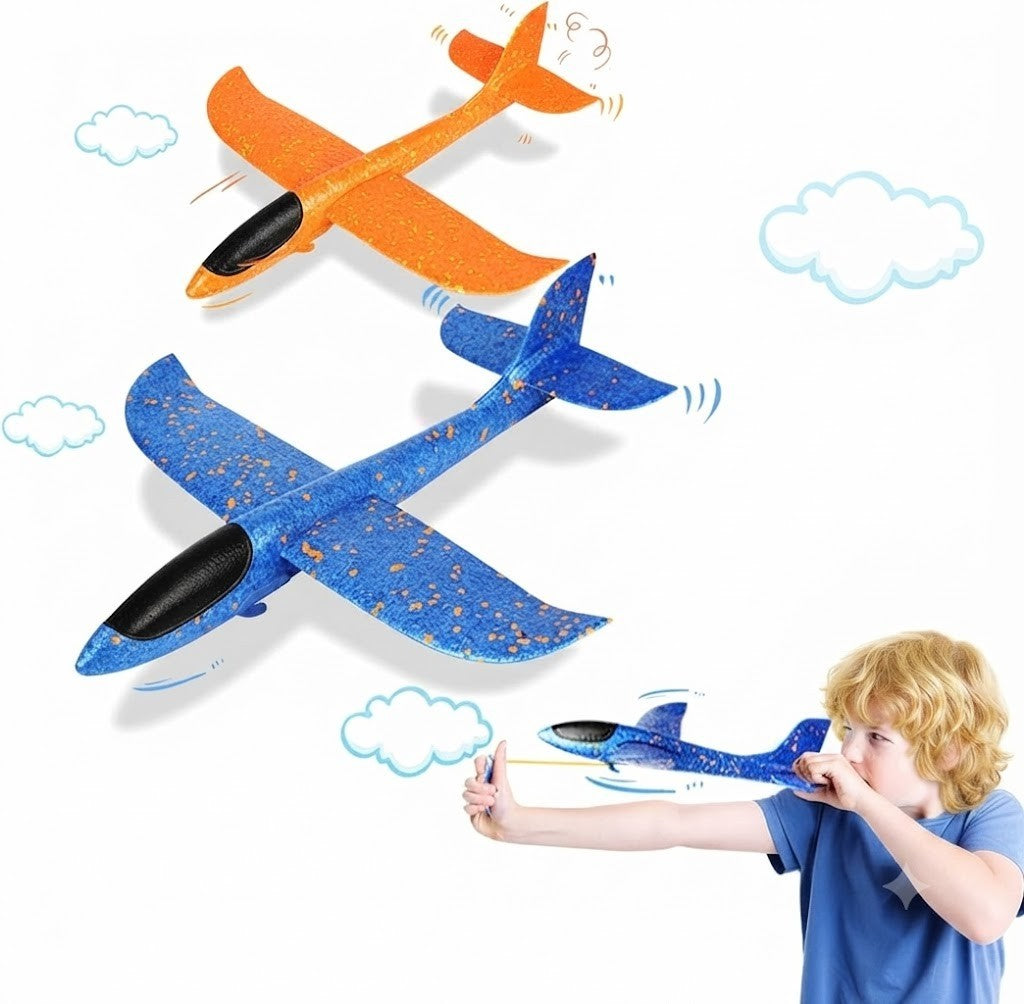 Schaumstoff Flugzeug mit Katapult Wurfgleiter Segelflugzeug Outdoor Kinder