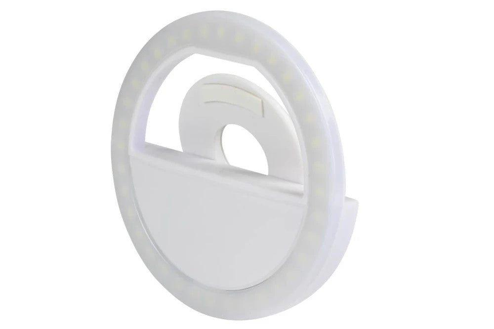 Selfie Ringlicht LED Clip Smartphone Tablet 36 LEDs USB Wiederaufladbar