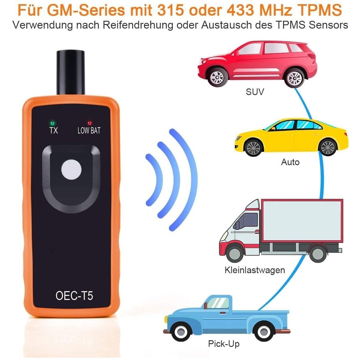RDKS Anlerngerät TPMS Reset Aktivierungsgerät Reifendrucksensor für Opel Fahrzeu