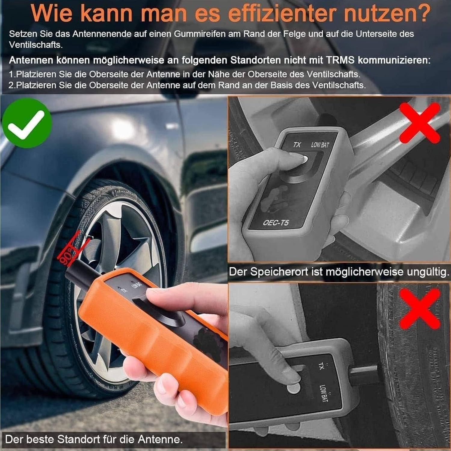 RDKS Anlerngerät TPMS Reset Aktivierungsgerät Reifendrucksensor für Opel Fahrzeu