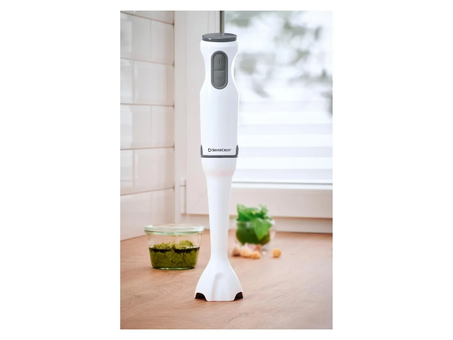 SILVERCREST Stabmixer SSM 350 D1 350W Pürierstab Edelstahl Weiß Turbo