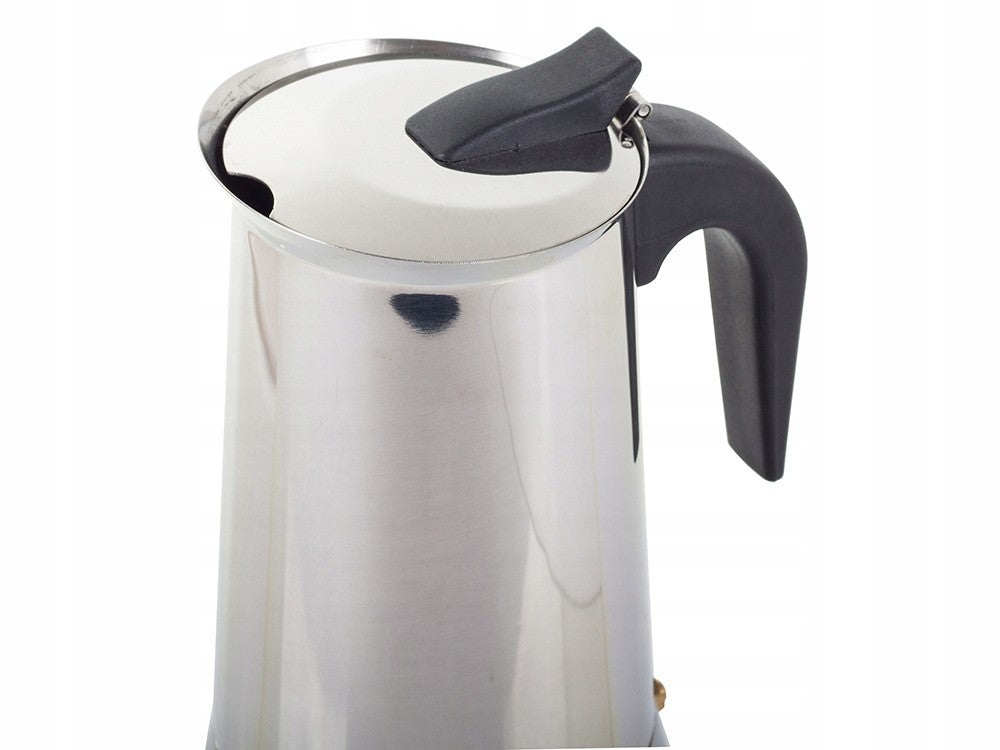 Edelstahl Espressokocher 600ml Espresso Maker Mokkakanne Kaffeekanne 12 Tassen
