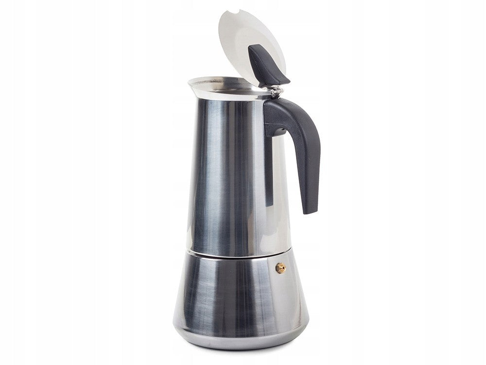 Edelstahl Espressokocher 600ml Espresso Maker Mokkakanne Kaffeekanne 12 Tassen