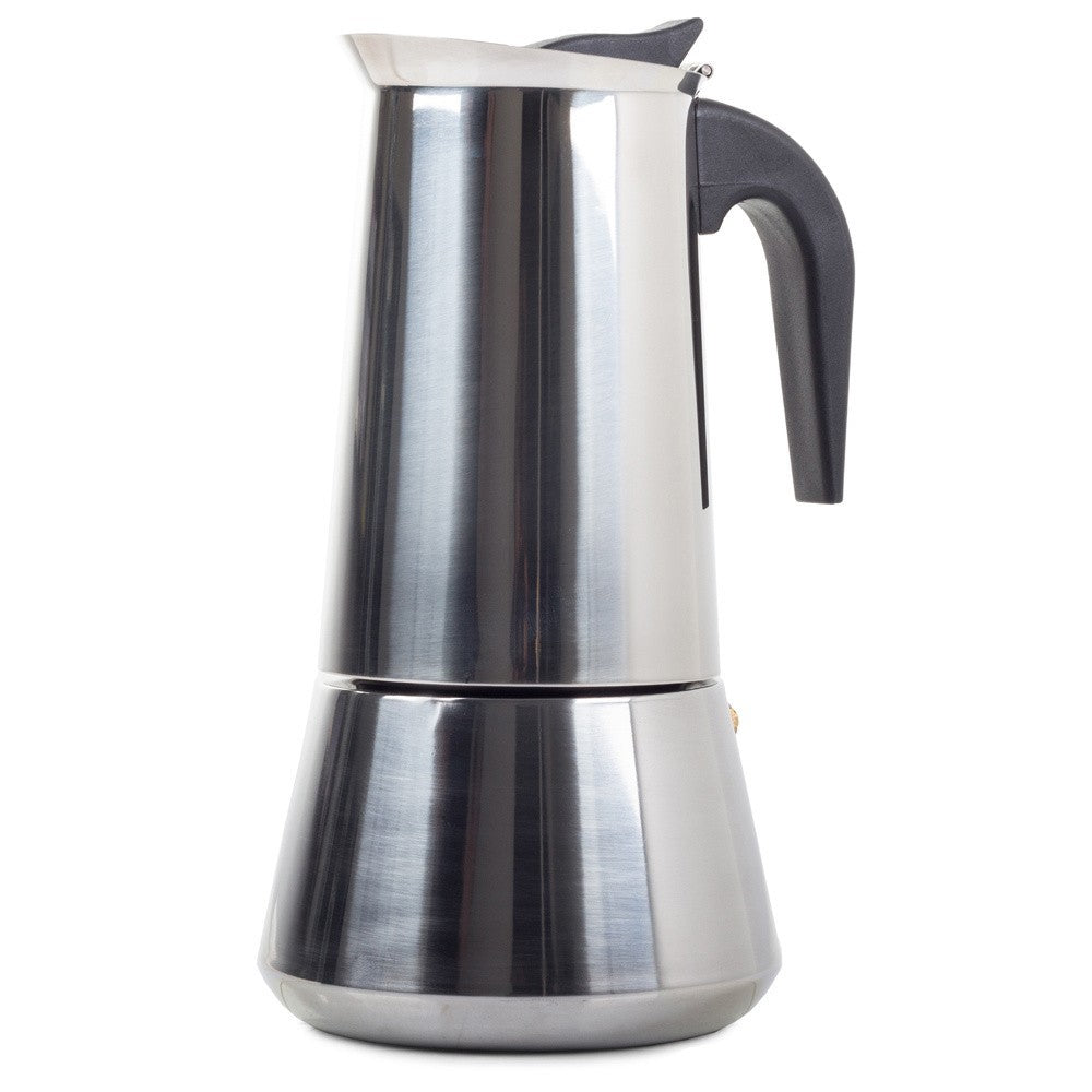 Edelstahl Espressokocher 600ml Espresso Maker Mokkakanne Kaffeekanne 12 Tassen