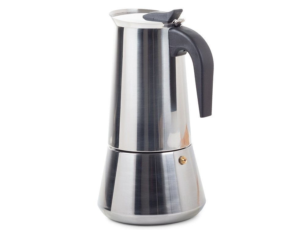 Edelstahl Espressokocher 600ml Espresso Maker Mokkakanne Kaffeekanne 12 Tassen