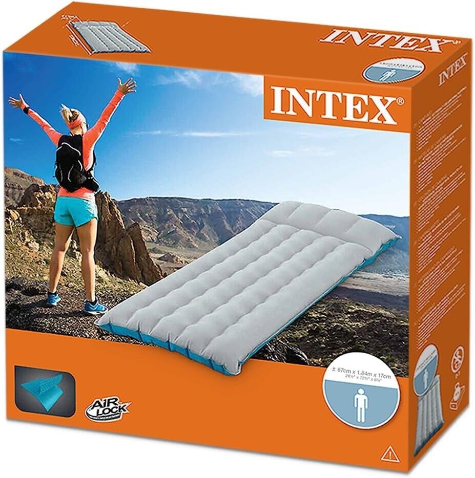 Intex Camping Luftbett 184 x 67 cm - Campingmatte Luftmatratze Gästebett