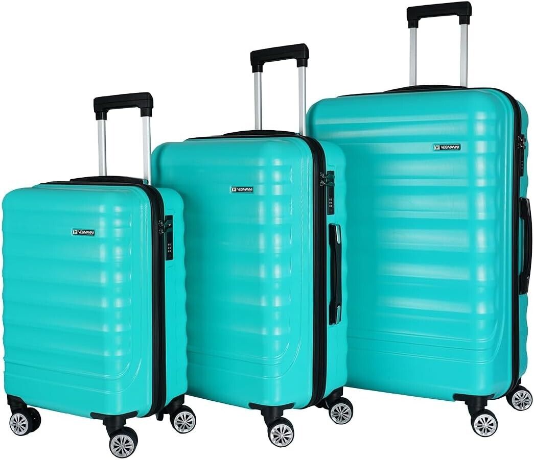 Kofferset 3 teilig Hartschalen Koffer Trolley Reisekoffer 3er Set 4Rollen M-L-XL