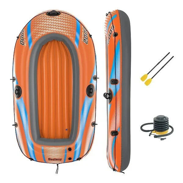 Bestway Boot Schlauchboot Kondor Elite 2000 - 196 x 106 cm + Pumpe + Paddel