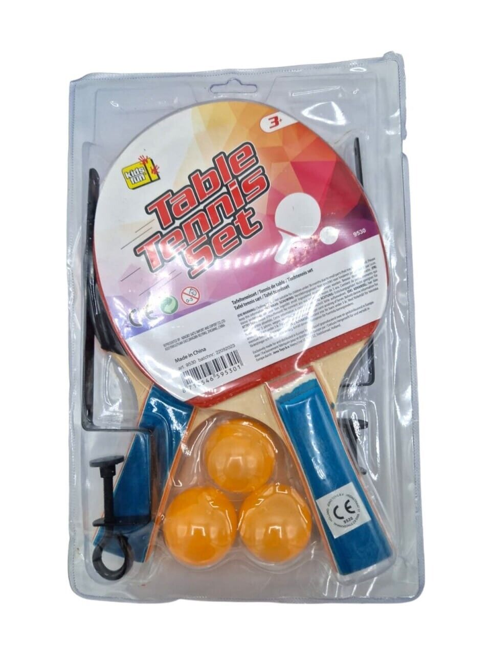 2er-Set Tischtennis Schläger mit Netz und 3 Bällen Freizeit  mit Schnellspann