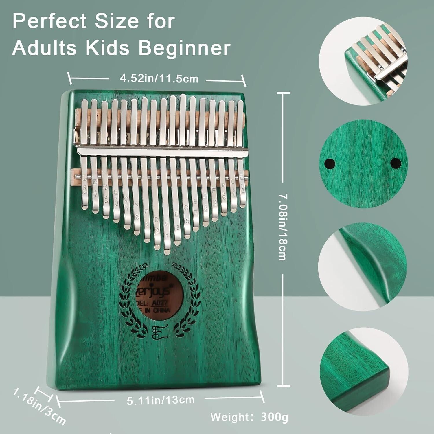 17 Tasten Kalimba Thumb Piano Finger Afrikanisches Instrument Musikinstrument