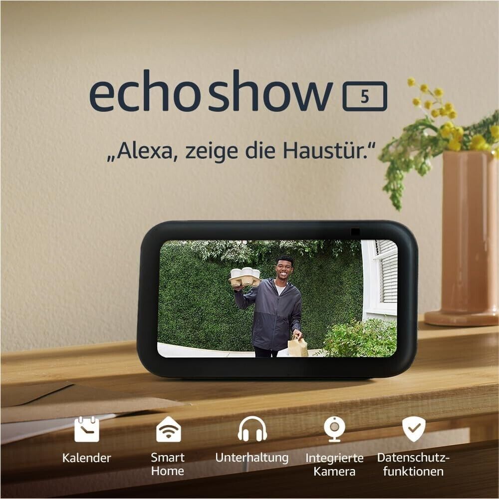 Amazon Echo Show 5 3. Generation 2023 Alexa Smart Display Lautsprecher Anthrazit