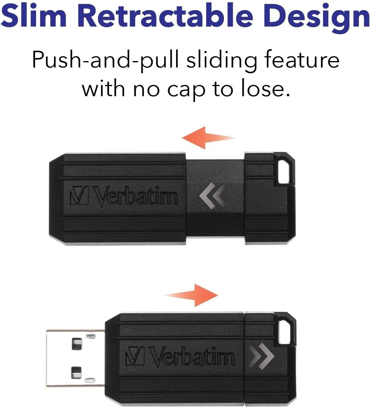 Verbatim USB Stick 32GB Speicherstick Drive PinStripe schwarz USB 2.0