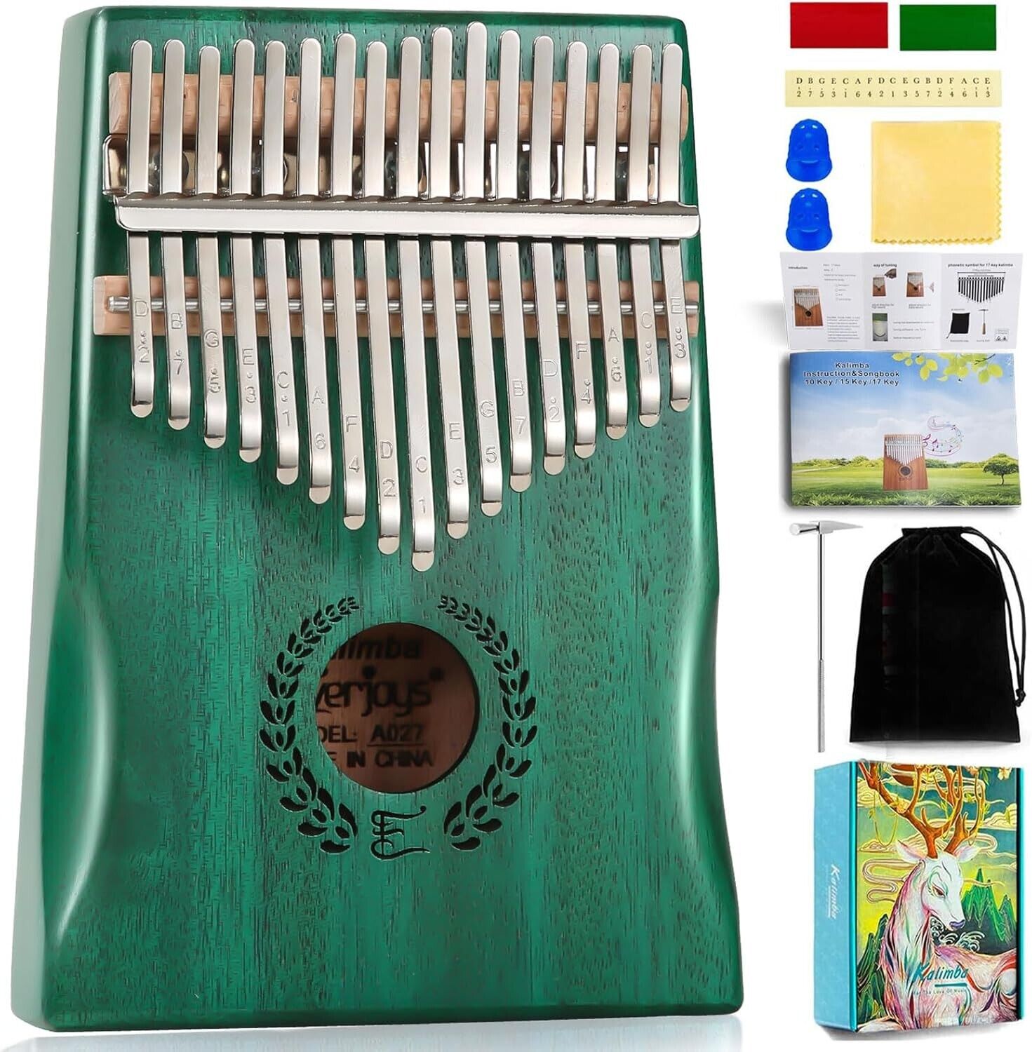 17 Tasten Kalimba Thumb Piano Finger Afrikanisches Instrument Musikinstrument