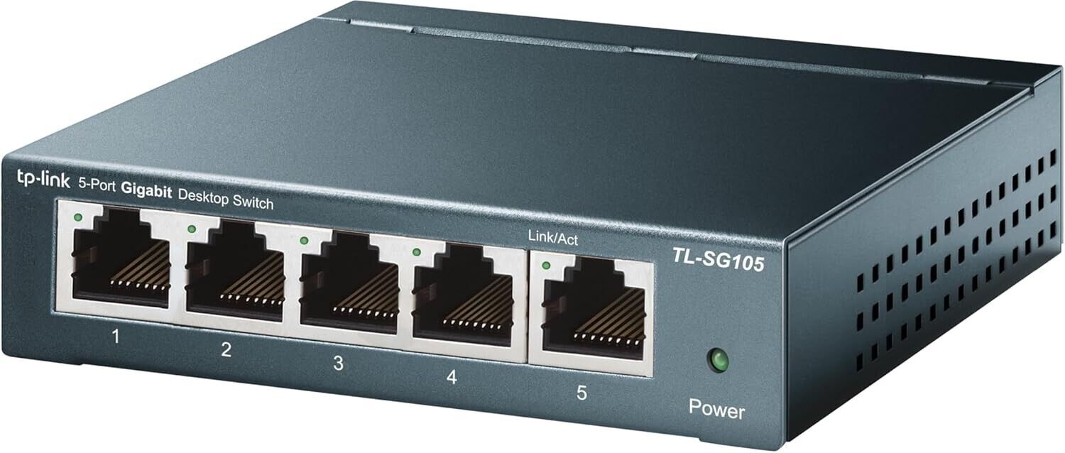 TP-Link TL-SG105 Gigabit Ethernet Switch 5-Port Unmanaged 10/100/1000Mbps -RJ-45