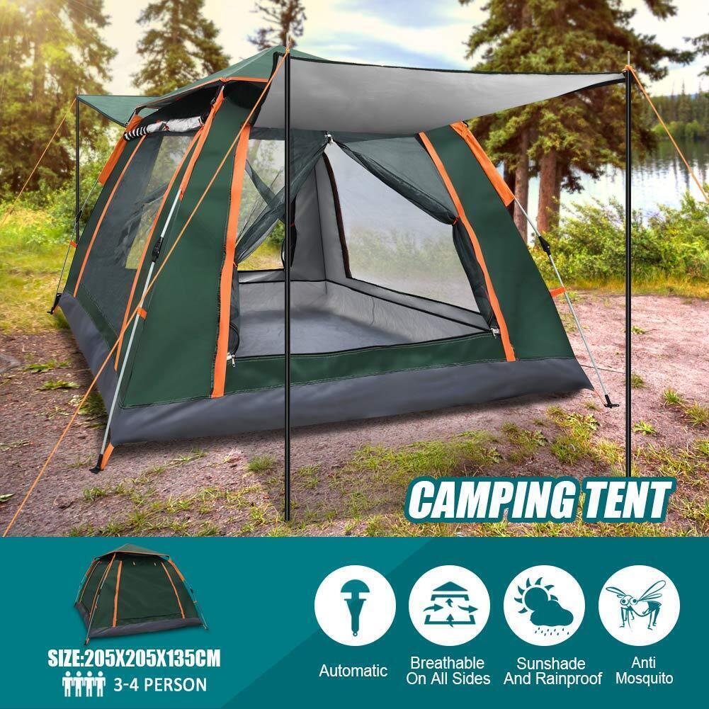 Camping Zelt Kuppelzelt 3-4 Person Automatik Pop up Zelt Wurfzelt Wasserdicht