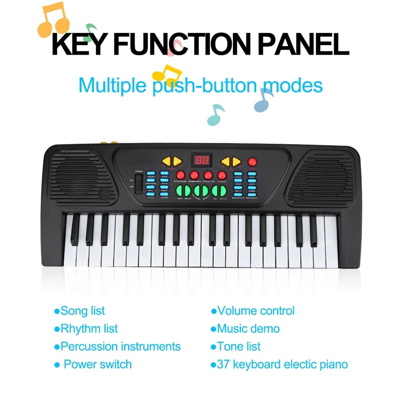 Digital 37 Tasten Keyboard E-Piano Lern Klavier Tastatur Kinder Lernspielzeug