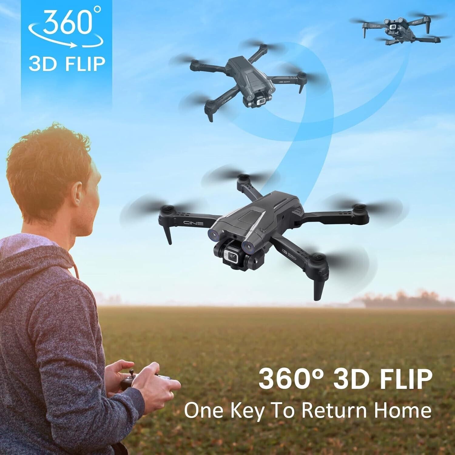 Drohne mit 4K HD Kamera 5G Wifi GPS RC Faltbare Quadcopter 40 Minuten Flugzeit