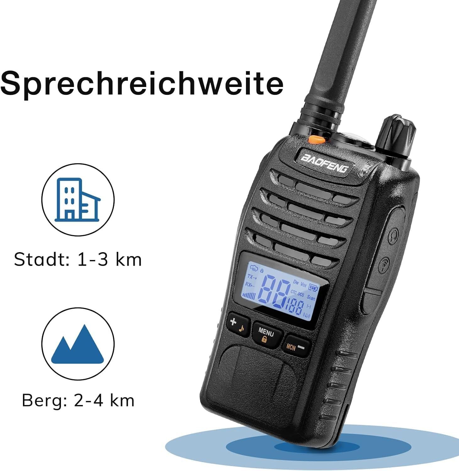 Baofeng Pro PMR446 Walkie Talkie Sprechfunkgeräte Handfunkgerät Set mit Headseat