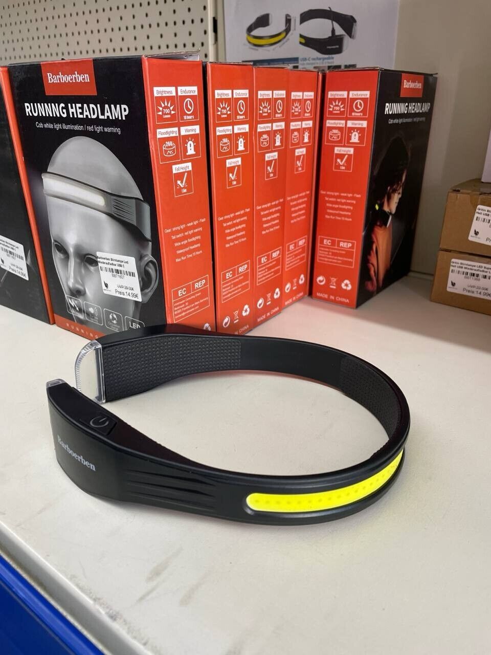 Kopflampe LED Wiederaufladbar Wasserdichte USB-C |Campen Joggen Lesen| Superhell