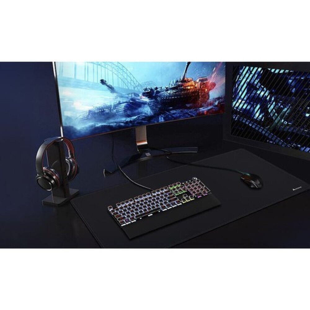 Mauspad PC Mousepad schwarz Tastatur Unterlage XXL Büro Schreibtisch 90 x 40 cm