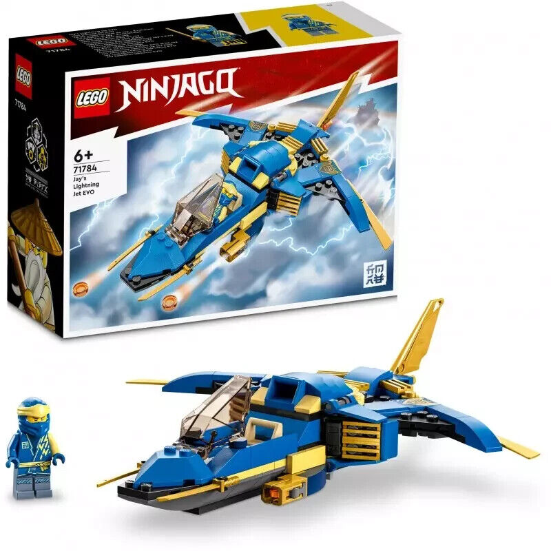 LEGO 71784 NINJAGO Jays Donner-Jet EVO, Aufrüstbares Ninja Spielzeug-Flugzeug