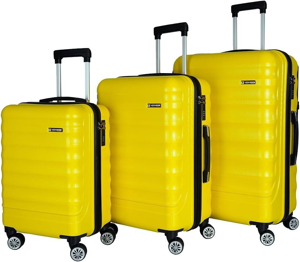 Kofferset 3 teilig Hartschalen Koffer Trolley Reisekoffer 3er Set 4Rollen M-L-XL