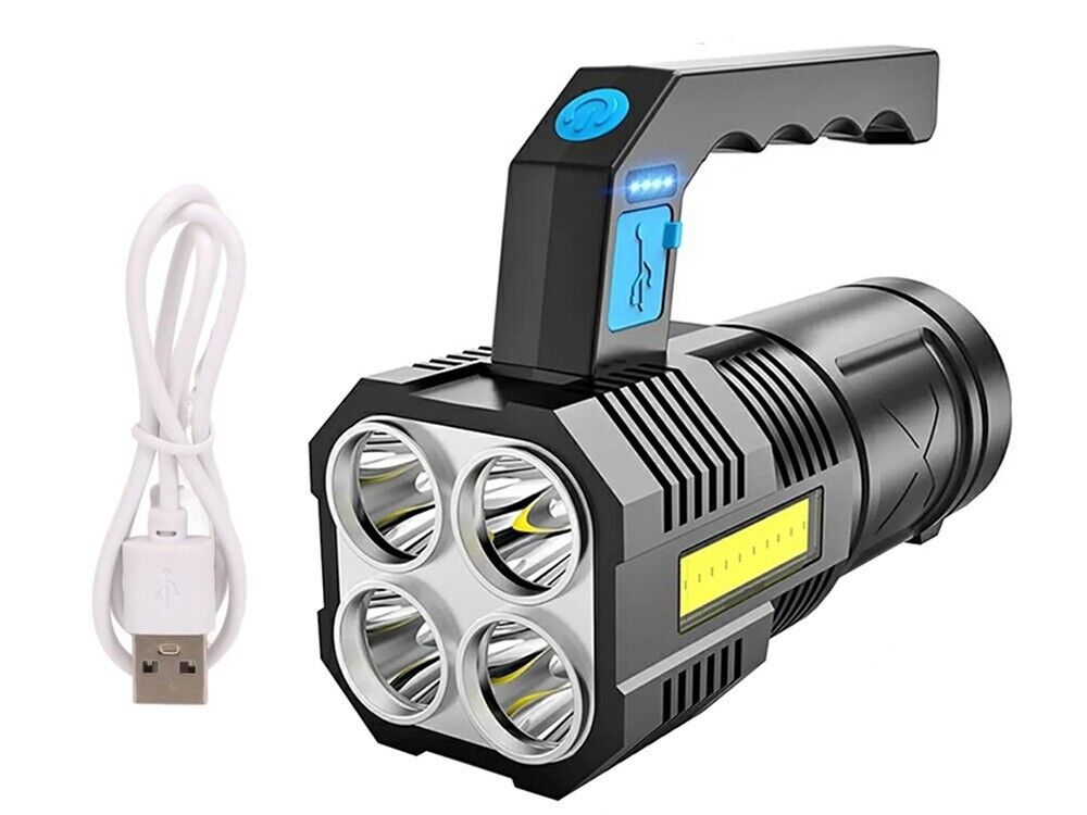 LED Handscheinwerfer Camping USB  Taschenlampe military searchlight 2 in 1