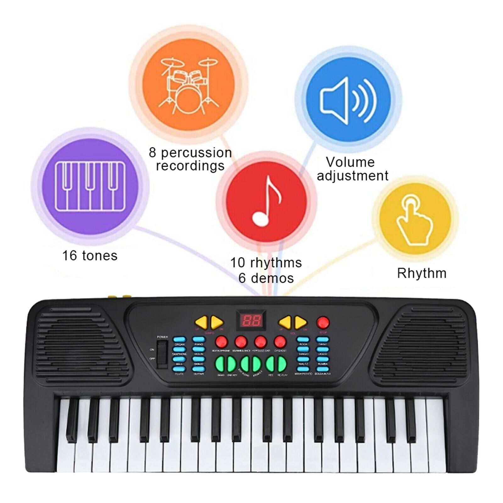 Digital 37 Tasten Keyboard E-Piano Lern Klavier Tastatur Kinder Lernspielzeug